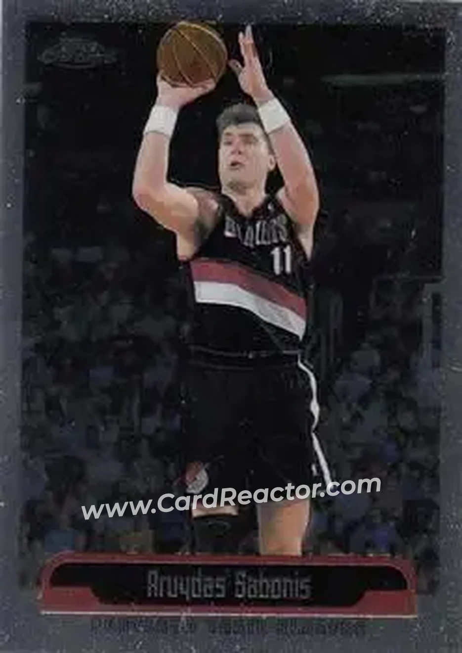 1999-00 Topps Chrome #38 - Arvydas Sabonis - Portland Trail Blazers - Front 1999-00 Topps Chrome #38 - Arvydas Sabonis - Portland Trail Blazers - Front