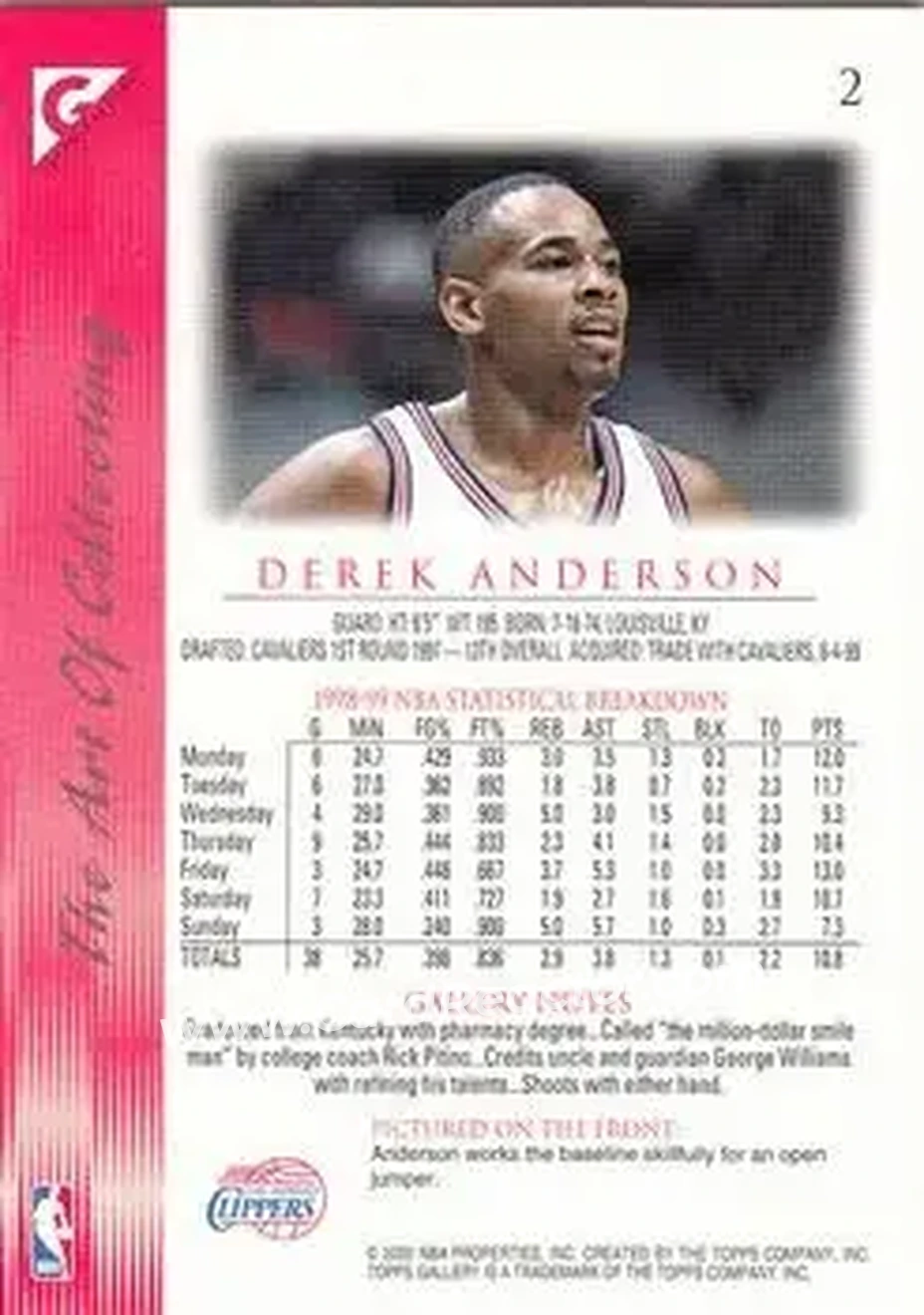 Back of Derek Anderson