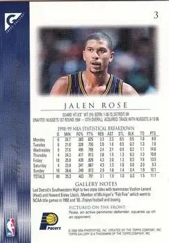 Back of Jalen Rose