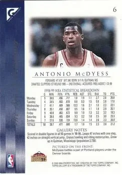 Back of Antonio McDyess