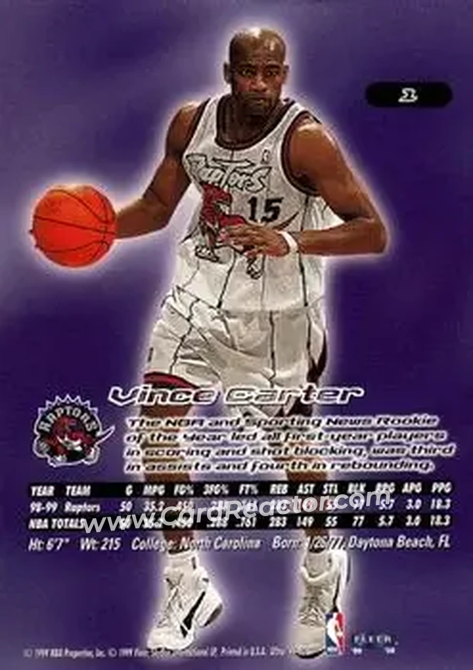 Back of Vince Carter