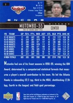 Back of Dikembe Mutombo