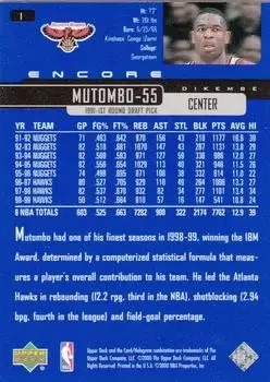 Back of Dikembe Mutombo