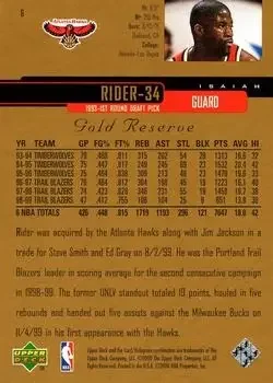 Back of Isaiah Rider