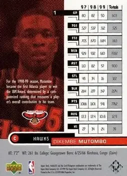 Back of Dikembe Mutombo