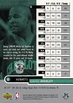 Back of David Wesley