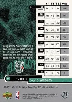 Back of David Wesley