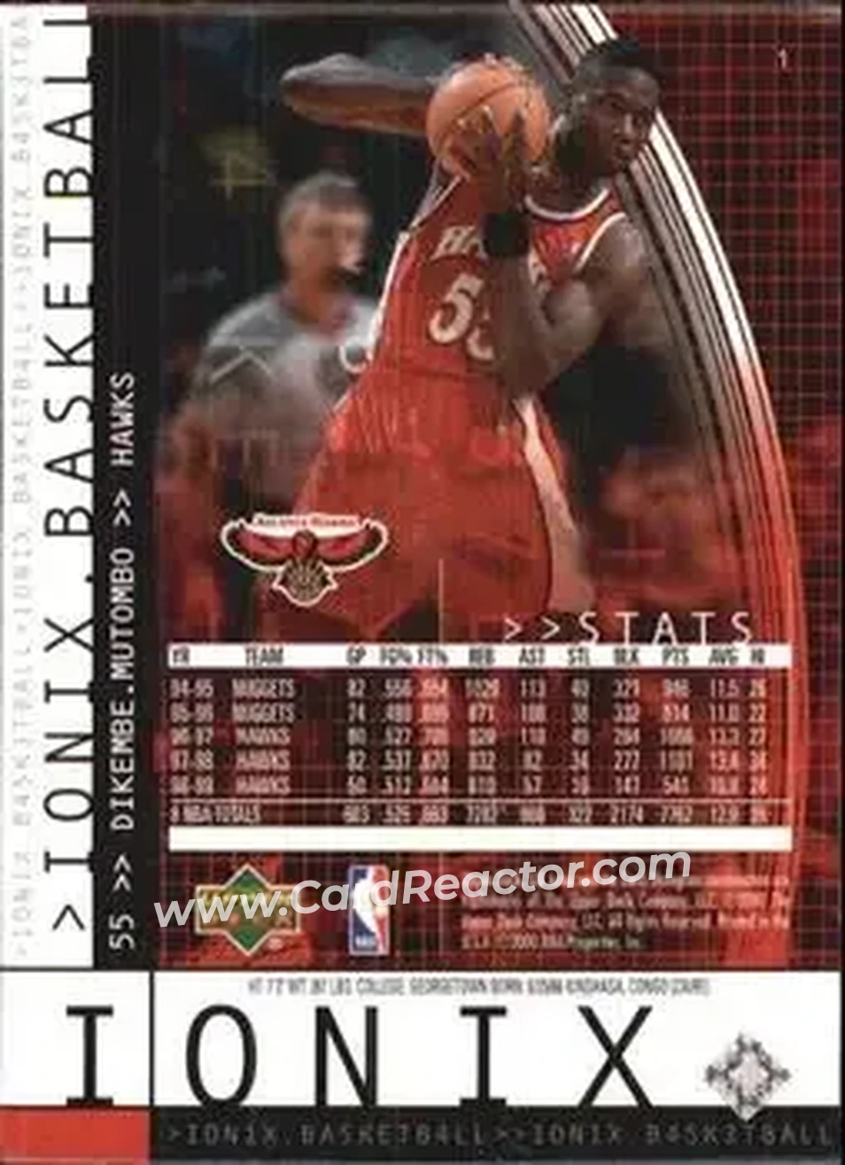 Back of Dikembe Mutombo