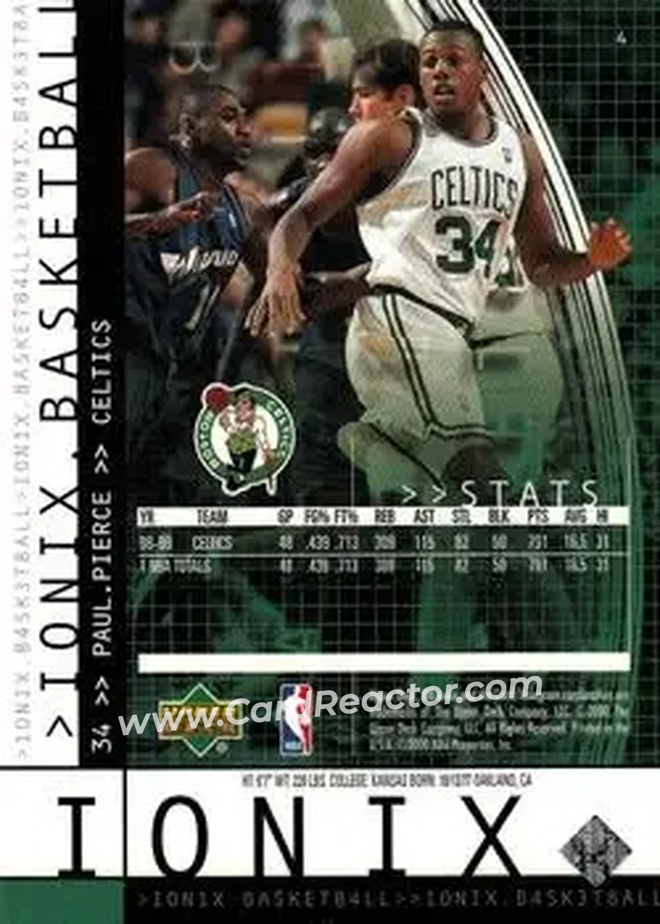 Back of Paul Pierce