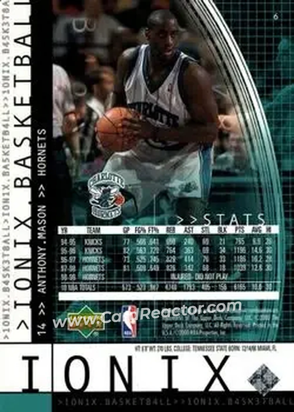Back of Anthony Mason