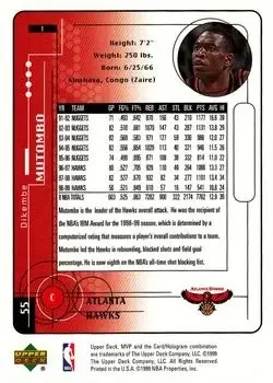 Back of Dikembe Mutombo