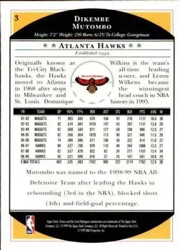 Back of Dikembe Mutombo