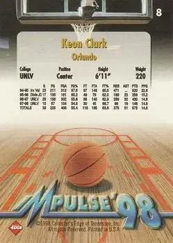 Back of Keon Clark