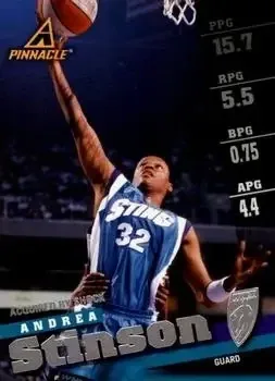 1998 Pinnacle WNBA #8 Andrea Stinson
