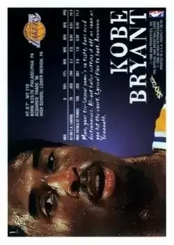 Back of Kobe Bryant