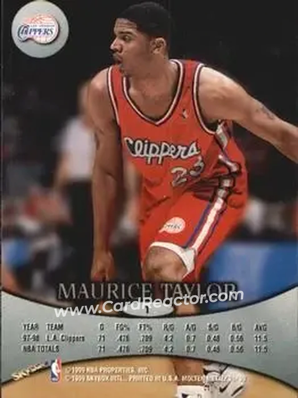 Back of Maurice Taylor