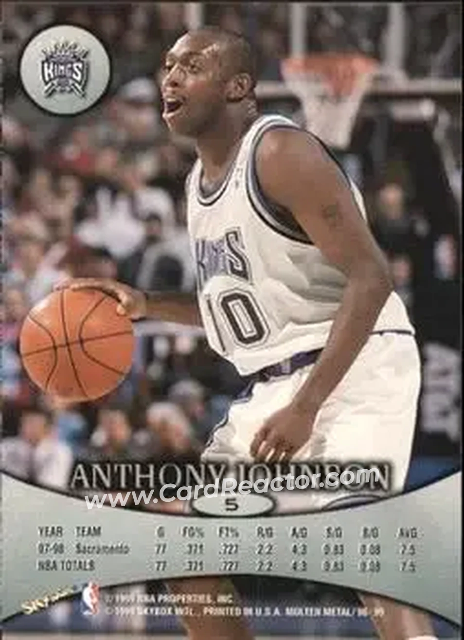 Back of Anthony Johnson