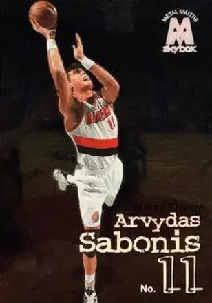 1998-99 SkyBox Molten Metal #12 - Arvydas Sabonis - Portland Trail Blazers 1998-99 SkyBox Molten Metal #12 - Arvydas Sabonis - Portland Trail Blazers