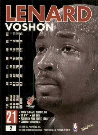 Voshon Lenard back