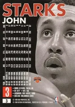 Back of John Starks