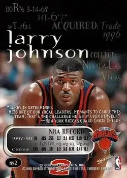Back of Larry Johnson