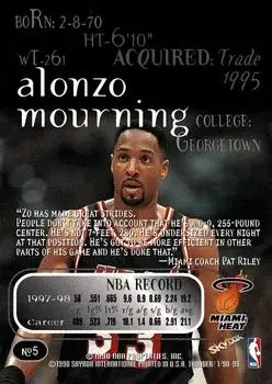 Back of Alonzo Mourning
