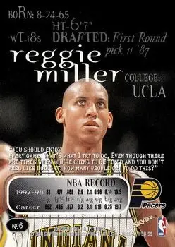 Back of Reggie Miller