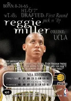 Back of Reggie Miller