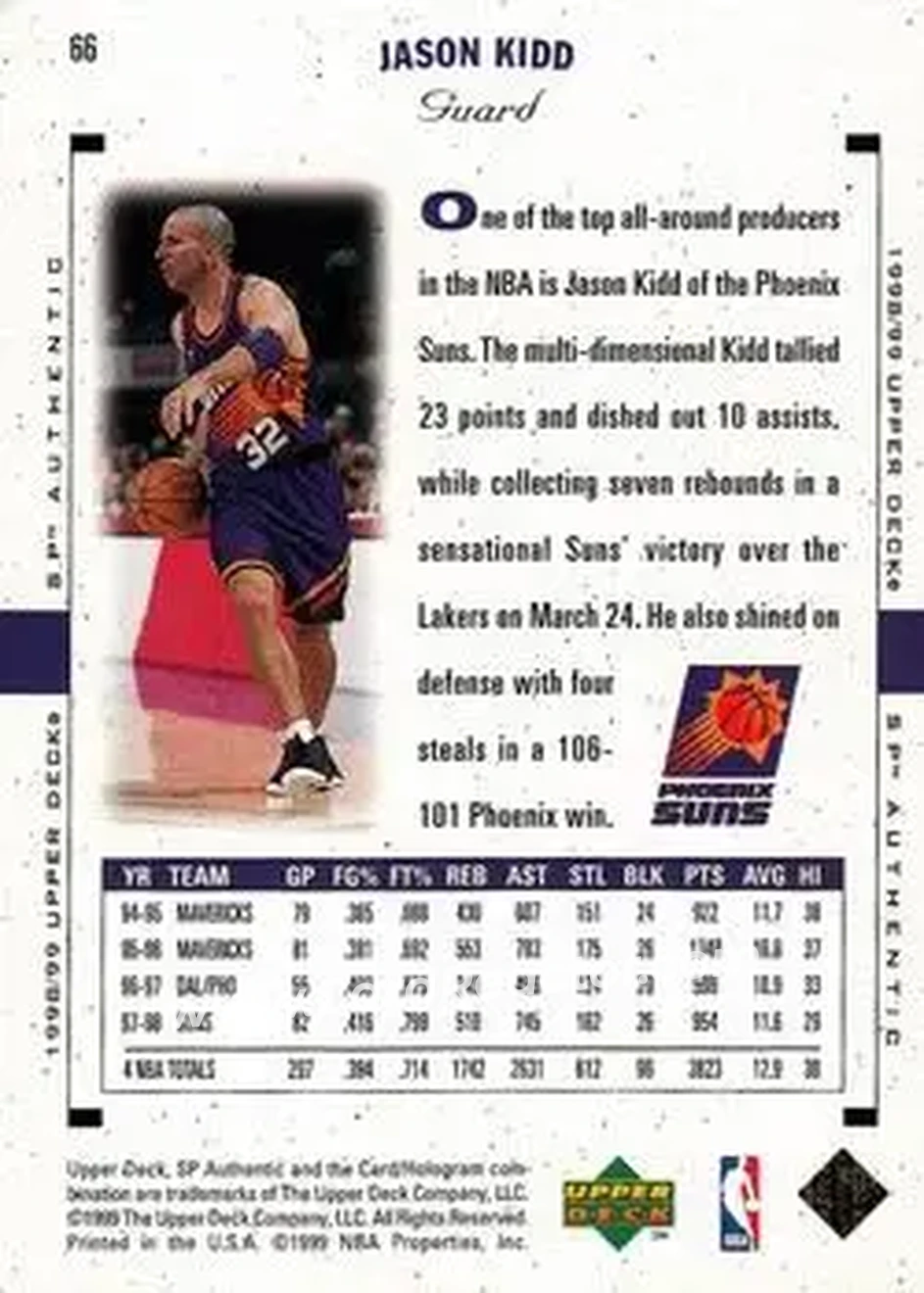 Back of Jason Kidd