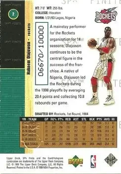 Back of Hakeem Olajuwon