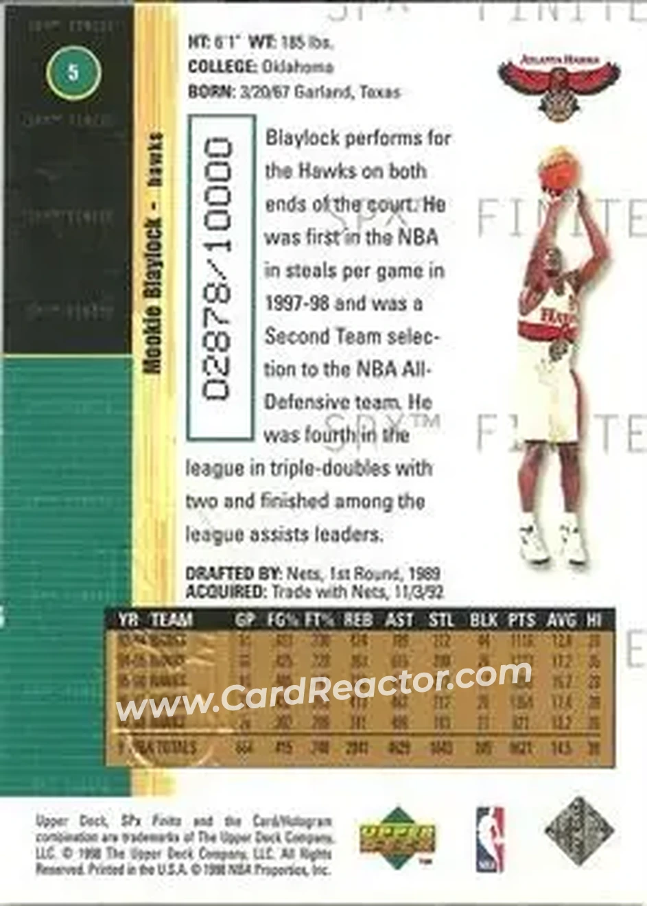 Back of Mookie Blaylock
