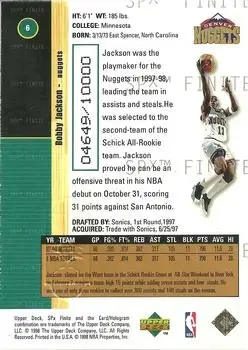 Back of Bobby Jackson