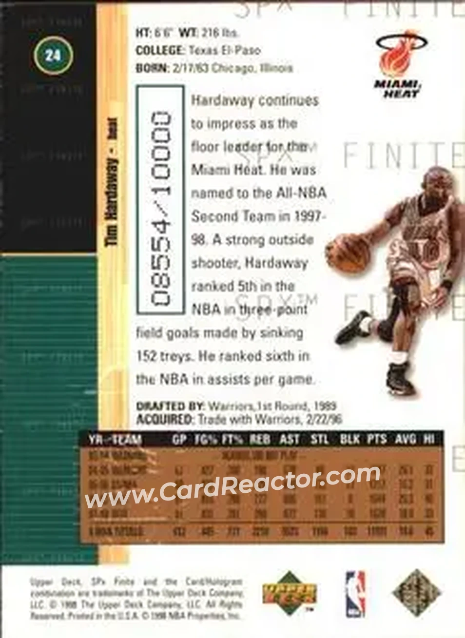 Back of Tim Hardaway