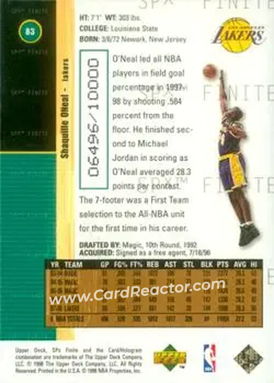 Back of Shaquille O'Neal