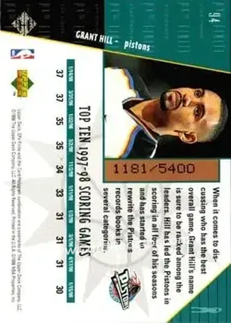 Back of Grant Hill