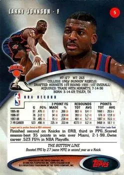 Back of Larry Johnson
