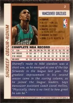 Back of Shareef Abdur-Rahim