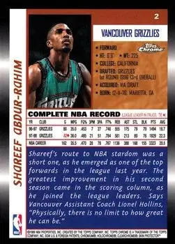 Back of Shareef Abdur-Rahim