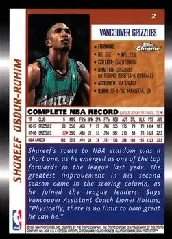 Back of Shareef Abdur-Rahim