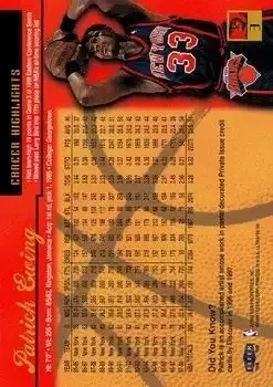 Back of Patrick Ewing