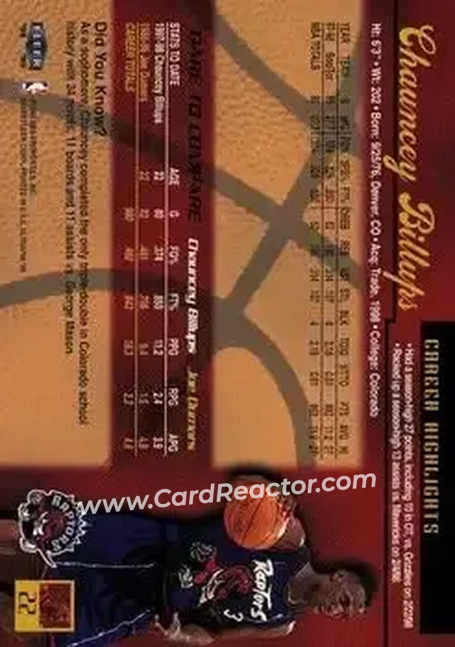 1998-99 Ultra #22 - Chauncey Billups - Toronto Raptors
