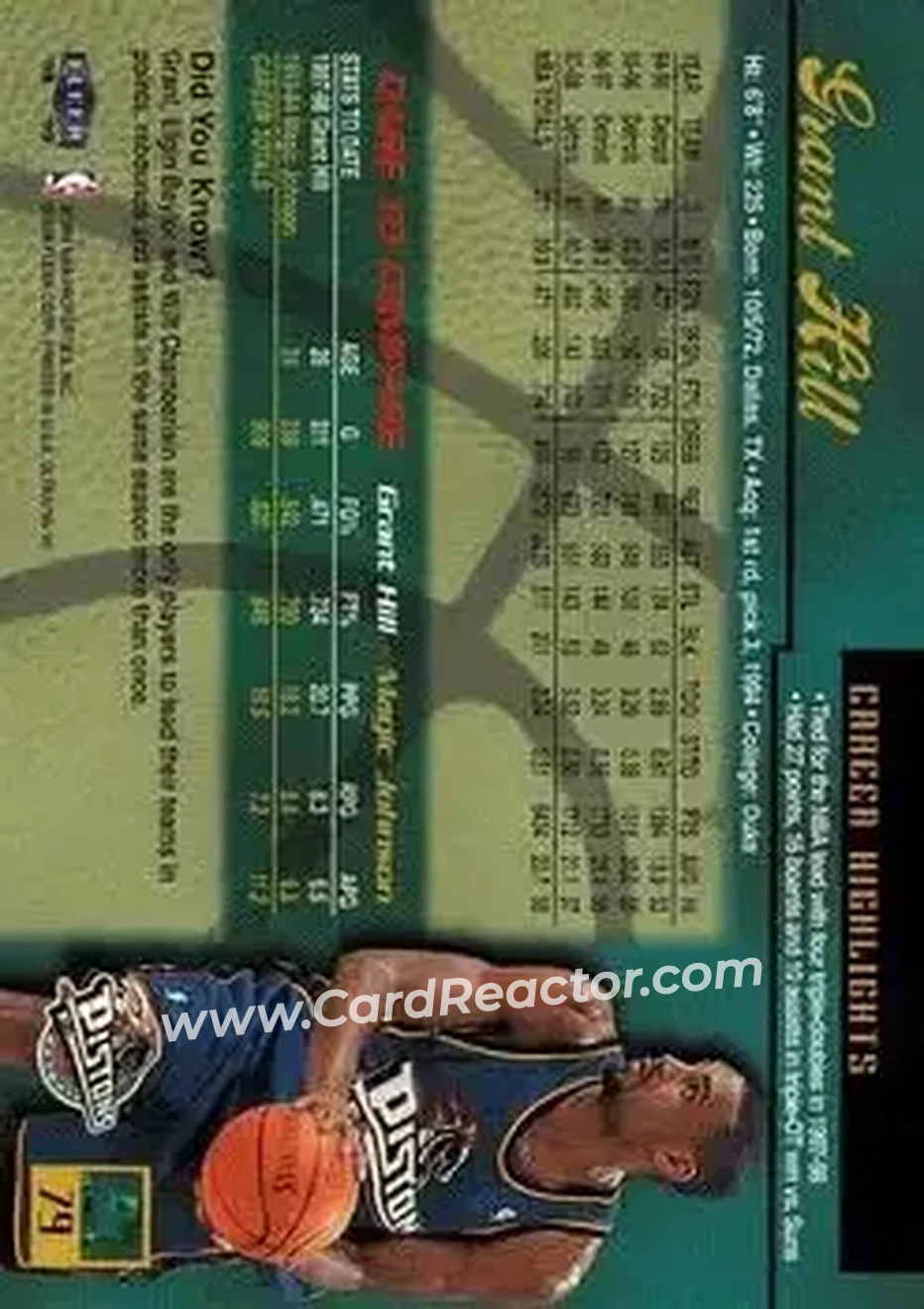 Back of Grant Hill