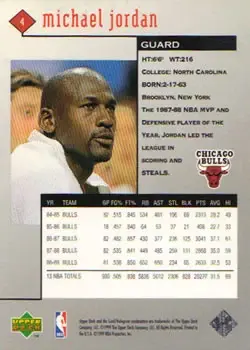 Back of Michael Jordan