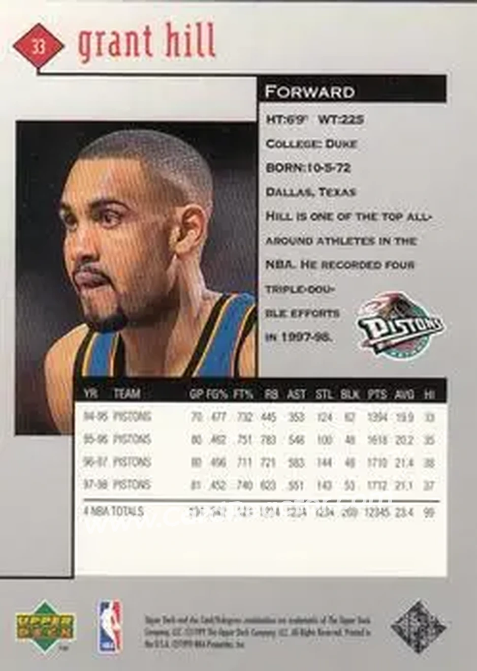 Back of Grant Hill