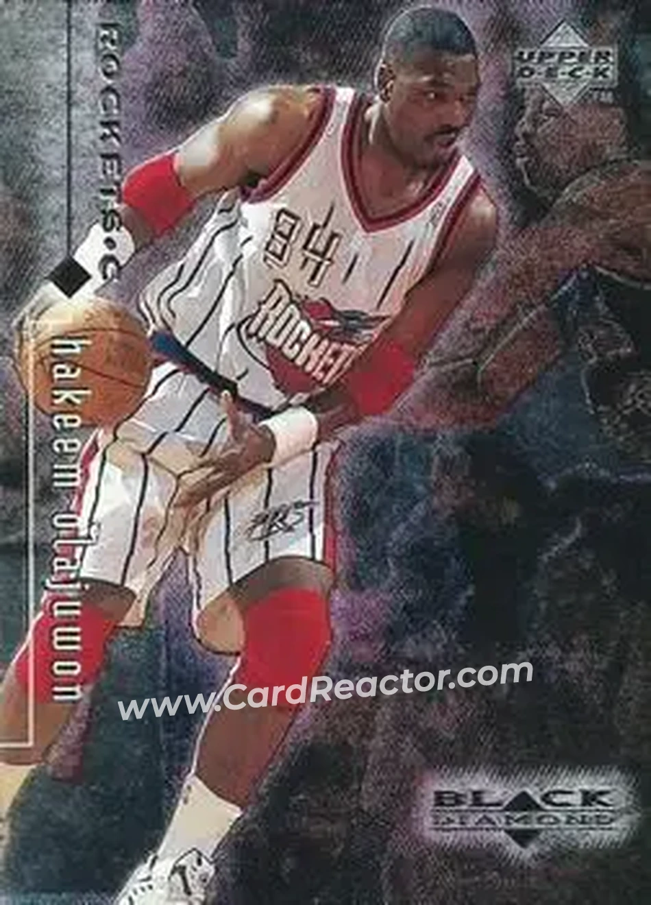 1998-99 Upper Deck Black Diamond #39 - Hakeem Olajuwon - Houston Rockets