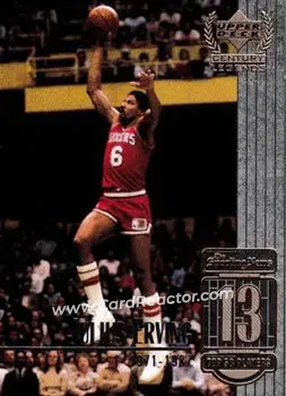1998-99 Upper Deck Century Legends #13 - Julius Erving - Philadelphia 76ers