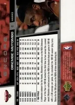 Back of Dikembe Mutombo