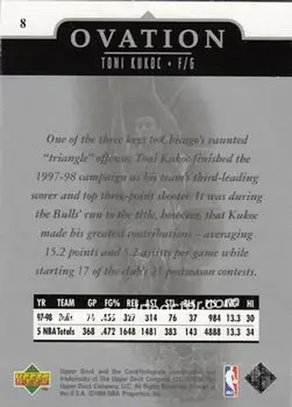 Back of Toni Kukoc