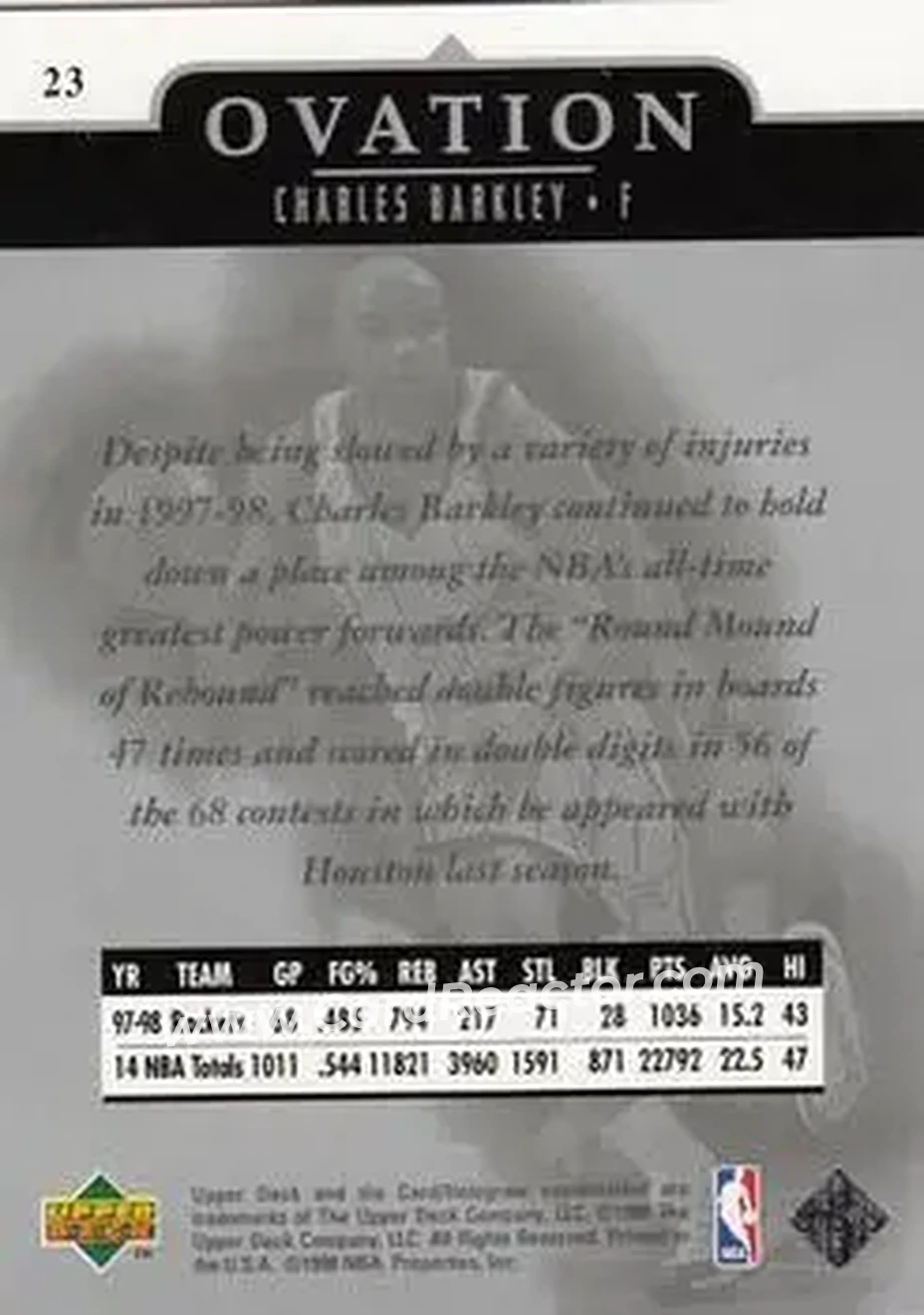 Back of Charles Barkley