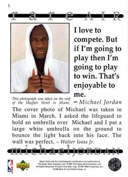 Back of Michael Jordan